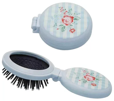 Productafbeelding van Handspiegeltje met borsteltje, kleur blauw, model Henrietta
