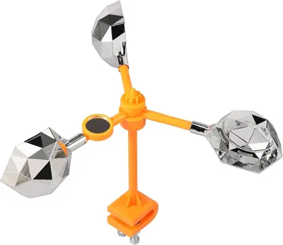 Imagen del producto de Espantapájaros reflectante de 360°, turbina eólica, con soporte, para el jardín