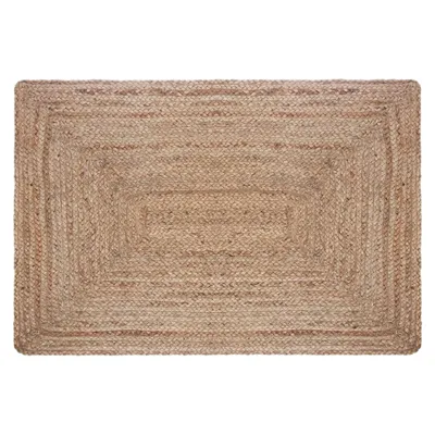 Produktbild von Unyqoos® MISOU Jute-Teppich MELY – rechteckig, gewebt, Vintage, Beige, 60 x 90 cm