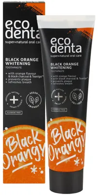 Productafbeelding van Ecodenta Tandpasta black orange whitening (100 ml)