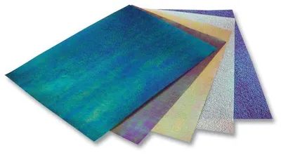 Produktbild von folia 311009 Irisierendes Papier 75g/m², 50x70cm, 2 Prägungen, mehrfarbig (10 Bogen)
