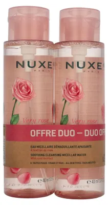 Immagine prodotto di 2 flaconi da 400 ml di Nuxe Very Rose, acqua micellare