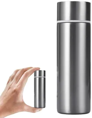 Zdjęcie produktu dla Termosy ze stali nierdzewnej o pojemności 150 ml, kompaktowe, idealne na podróż, w kolorze metalicznym