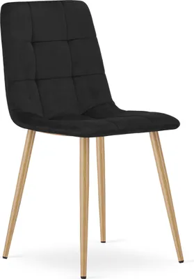 Immagine prodotto di Sedia KARA - velluto nero / gambe in legno x 1