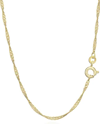 Immagine prodotto di 50cm Singapore autentico 333 oro giallo 8 carati Singapore catena collana 1.4mm 1,70g 9399