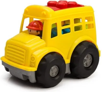 Immagine prodotto di Macchinina con set di mattoncini - autobus giallo