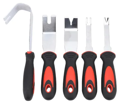 Produktbild von 5-teiliges Auto-Verkleidungs-Entfernungs-Werkzeug-Set, Edelstahl, Auto-Clip-Befestigungs-Entferner, Hebel-Set für Fahrzeugpolster, Türverkleidung
