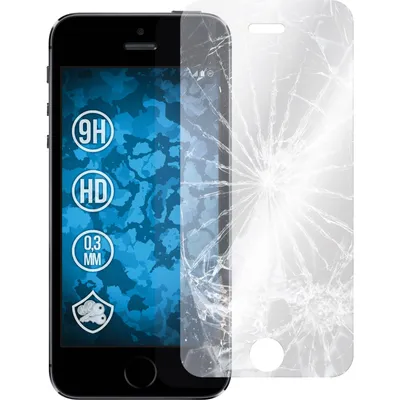 Produktbild von 1er-Pack PhoneNatic Glas-Folie klar  kompatibel mit Apple iPhone 5 / 5s / SE - Panzerglas für iPhone 5 / 5s / SE