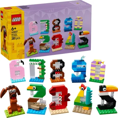Zdjęcie produktu dla LEGO Iconic Urodzinowe cyferki, Zestaw do budowania, 6 lat(a), Plastik, 281 szt., 385 g