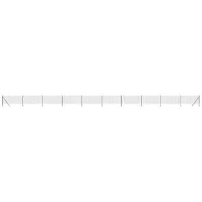 Image de vidaXL Clôture grillagée Anthracite 1x25 m Acier galvanisé