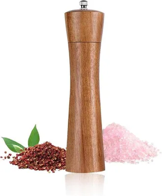 Produktbild von Famanu Pfeffermühle Holz - Einstellbare Mahlgrad - Keramische Mahlwerk - 20 cm