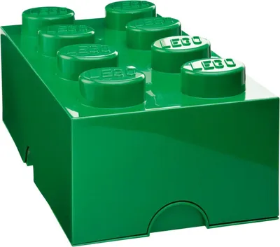 Produktbild von LEGO Aufbewahrungsbox Spielzeugkiste Box 8er, 50x25x18 cm, stapelbar, Farbe:dunkelgrün