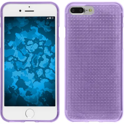 Produktbild von PhoneNatic Case kompatibel mit Apple iPhone 7 Plus / 8 Plus - lila Silikon Hülle Iced + 2 Schutzfolien