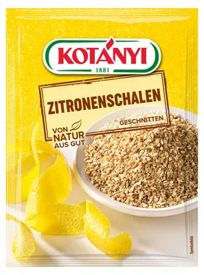 Image de Kotanyi écorces de citron séchées coupées farine et desserts 19g