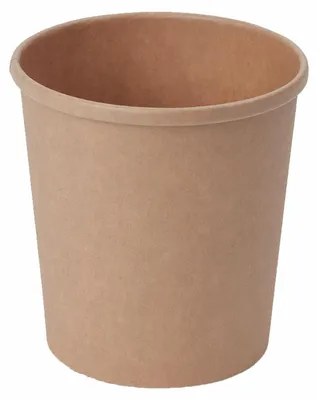 Produktbild von 125x Suppenbehälter Suppenbecher aus Kraftpapier braun 400ml