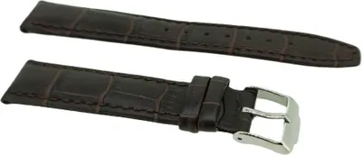 Produktbild von Jacques Lemans | Uhrenarmband Leder 18mm Krokoprägung braun | JL 1-1863