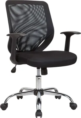 Produktbild von Bürostuhl Daaro, Mesh Chefsessel mit Armlehnen, Ergonomischer Bürositz, 60x54h90/98 cm, Schwarz