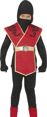 Immagine prodotto di Fiestas Guirca - Costume da Ninja per bambini FG1027 (104) (Rosso/Nero)