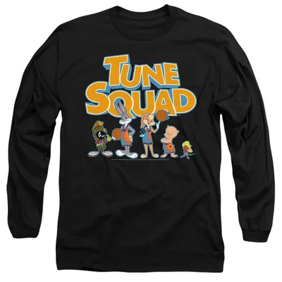 Produktbild von Space Jam: A New Legacy - "Tune Squad" T-Shirt für Herren/Damen Uni, Langärmlig TV38136 (XL) (Schwarz)