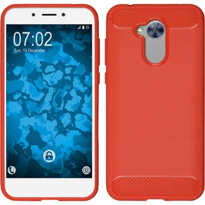 Produktbild von PhoneNatic Case kompatibel mit Huawei Honor 6a - rot Silikon Hülle Ultimate Cover
