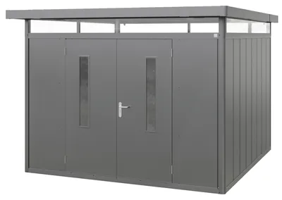 Immagine prodotto di GFP Primeyard Casetta da giardino metallo 298x298x231 cm Armadio da esterno per attrezzi antracite
