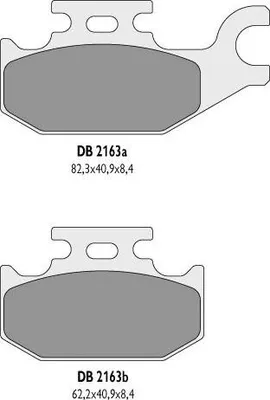 Productafbeelding van KH413 SUZUKI ATV remblokken - vervangt DB2163MX-D en DB2163QD-D (voor links)
