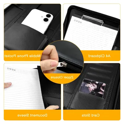 Produktbild von A4 Dokumentenmappe aus Leder, Organizer, Schreibmappe