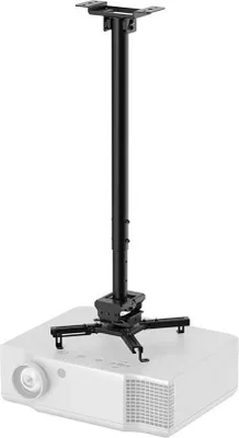 Produktbild von Neomounts CL25-550BL1 Beamer Deckenhalterung - H 74,5-114,5 cm - einfache Installation - volle Bewegung, Zimmerdecke, 35 kg, Schwarz, Stahl, 745 - 1145 mm, -8 - 8°