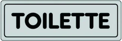 Immagine prodotto di ETICHETTA 'TOILETTE' 15x5 cm