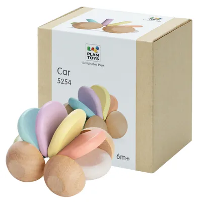 Produktbild von PlanToys Holzspielzeug Baby Auto - Pastell