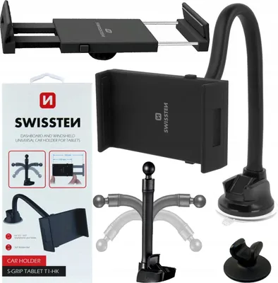 Zdjęcie produktu dla Swissten T1-HK, Telefon komórkowy/Smartfon, Uchwyt pasywny, Samochód, Czarny