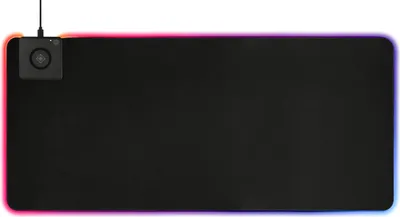 Produktbild von Deltaco Gaming GAM-092, Schwarz, Einfarbig, Neopren, USB, Mehrfarbig, Gaming-Mauspad