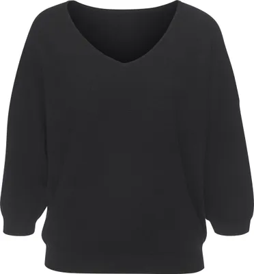 Produktbild von LASCANA Kaschmirpullover schwarz Größe 36/38
