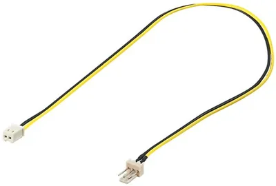 Produktbild von 10X Goobay 93628 PC Lüfter Stromkabel/Stromadapter, 3 Pin zu 2 Pin, 0.3 m - Lüfter-Stecker (3-Pin) > Lüfter-Buchse (2-Pin)