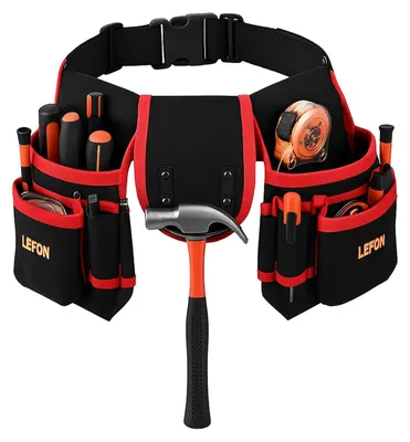 Immagine prodotto di Cintura porta attrezzi per elettricisti con più tasche, Rossa