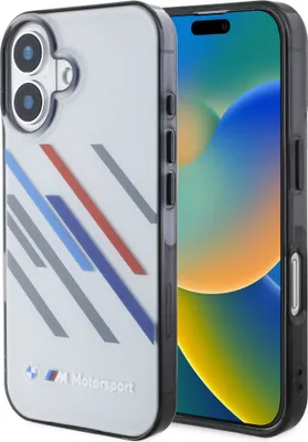 Obrázek produktu pro Pouzdro Bmw Motosport Iml Random Stripes Na Iphone 16 - Szare