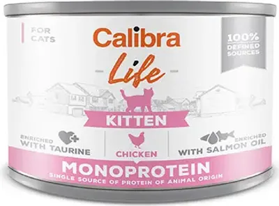 Productafbeelding van CALIBRA CAT LIFE KITTEN, kippenvlees, 6 x 200 gram