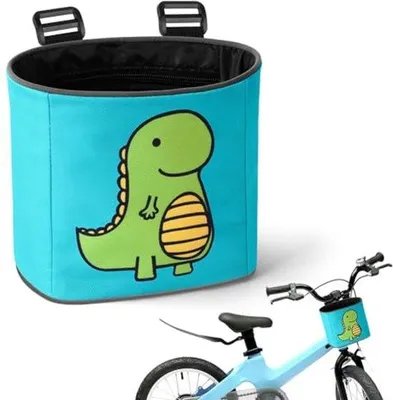Produktbild von Ultiluxe Kinderfietstas mit Dino - Lenkertas für Kinder - Fietsaccessoire - Reflektierend - Blau