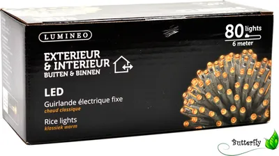 Produktbild von LED Lichterkette Klassisch Weiß, Kabelfarbe:schwarz, LEDs:80 LEDs 6m