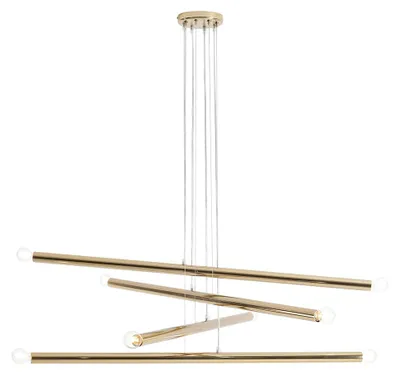 Zdjęcie produktu dla Żyrandol Tubo złoty 8xE14x40W metal wym:105x100x100cm IP20 Aldex