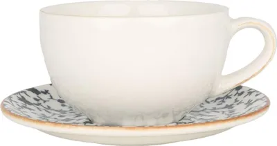 Zdjęcie produktu dla Bonna Calif – filiżanki do kawy i spodki – 350 ml – porcelana – zestaw 6 sztuk