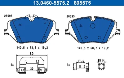 Produktbild von ATE Bremsbeläge Satz Vorne für BMW 5 Limousine (G60) 13.0460-5575.2
