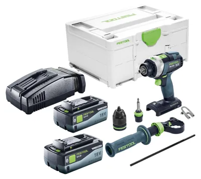 Obrázek produktu pro Festool TPC 18/4 I-Basic akumulátorová příklepová vrtačka 18 V 75 Nm + 2x akumulátor 8,0 Ah + rychlonabíječka + systainer