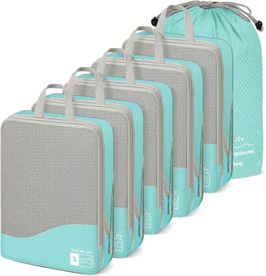 Produktbild von Packtaschen Set, blau, für Koffer, Reiseorganizer