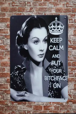 Produktbild von Blechschild Keep Calm Bitchface - Metallschild - Mancave - Bar Dekoration - Metal Sign - Spruchschild - Retro.