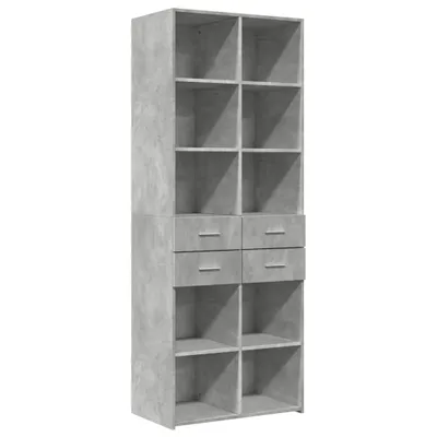Produktbild von Highboard Betongrau 70x42,5x185 cm Holzwerkstoff