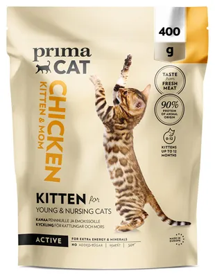 Productafbeelding van PrimaCat - Droogvoer met kip voor kittens en zogende katten, 400 gram