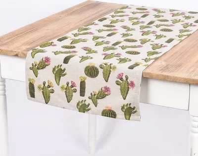 Produktbild von Schöner Leben Tischläufer Kaktus natur grün 40x160cm