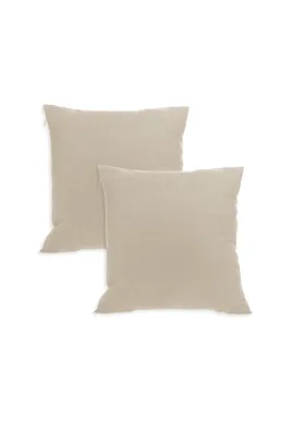 Produktbild von Premium Kissenbezüge - Dekoratives 2er Set, Verdeckter Reißverschluss, 45x45 cm, Creme