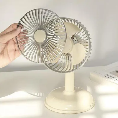 Productafbeelding van Oplaadbare bureauventilator, draagbare ventilator voor buiten en kamperen, met 2 standen voor gebruik tijdens het uitgaan, werken en studeren